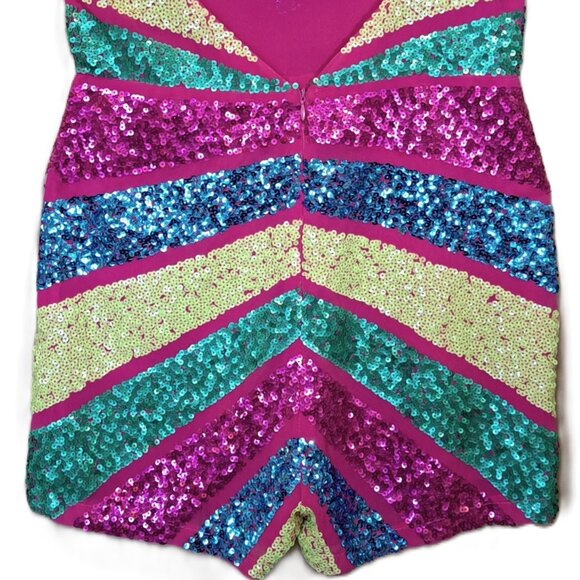 Sequin Halter Hotpants Onesy 4/6 - Picture 7 of 9